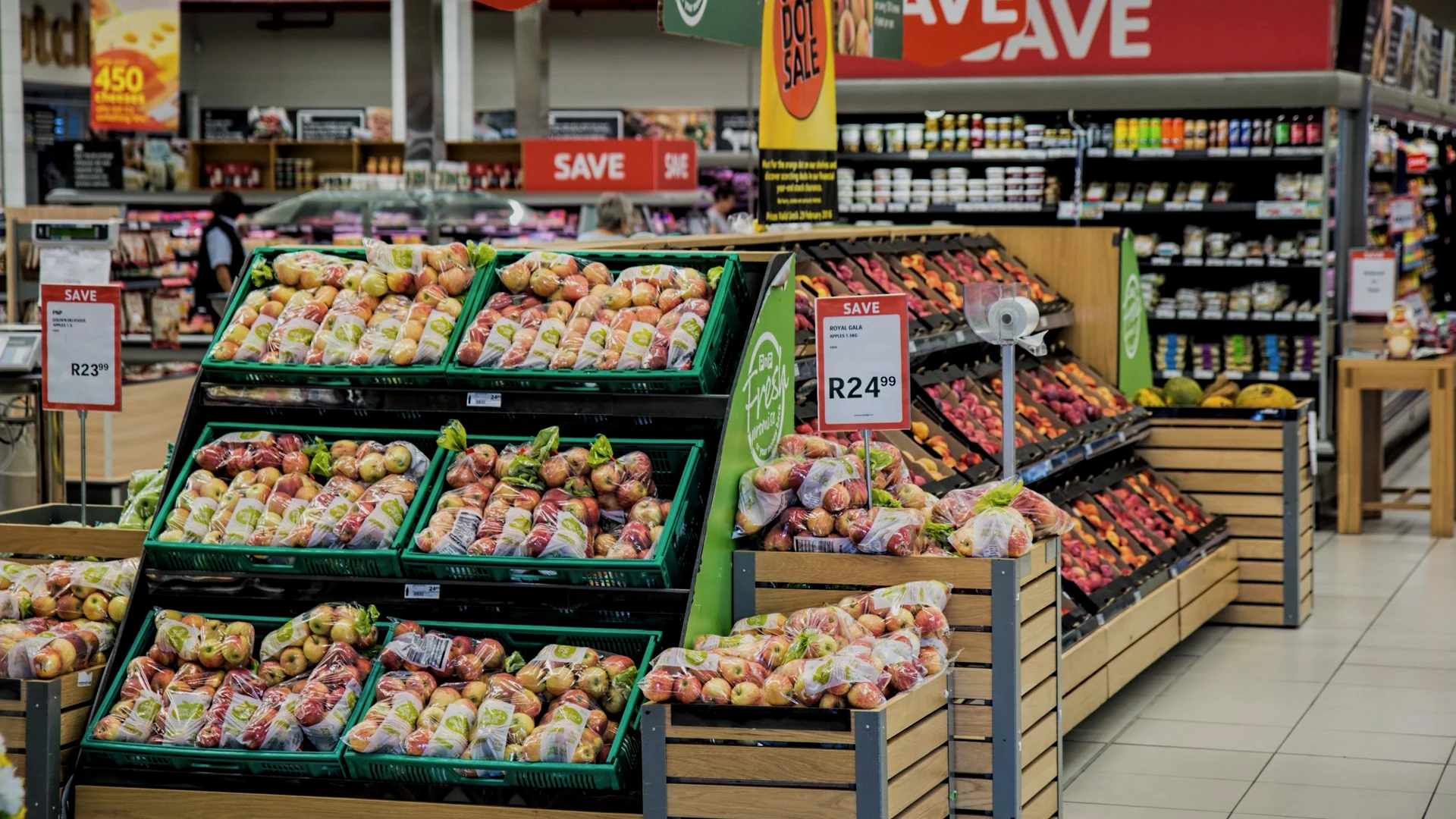 Retail product catalog aisle with organized inventory representing category filters and specialty equipment listings